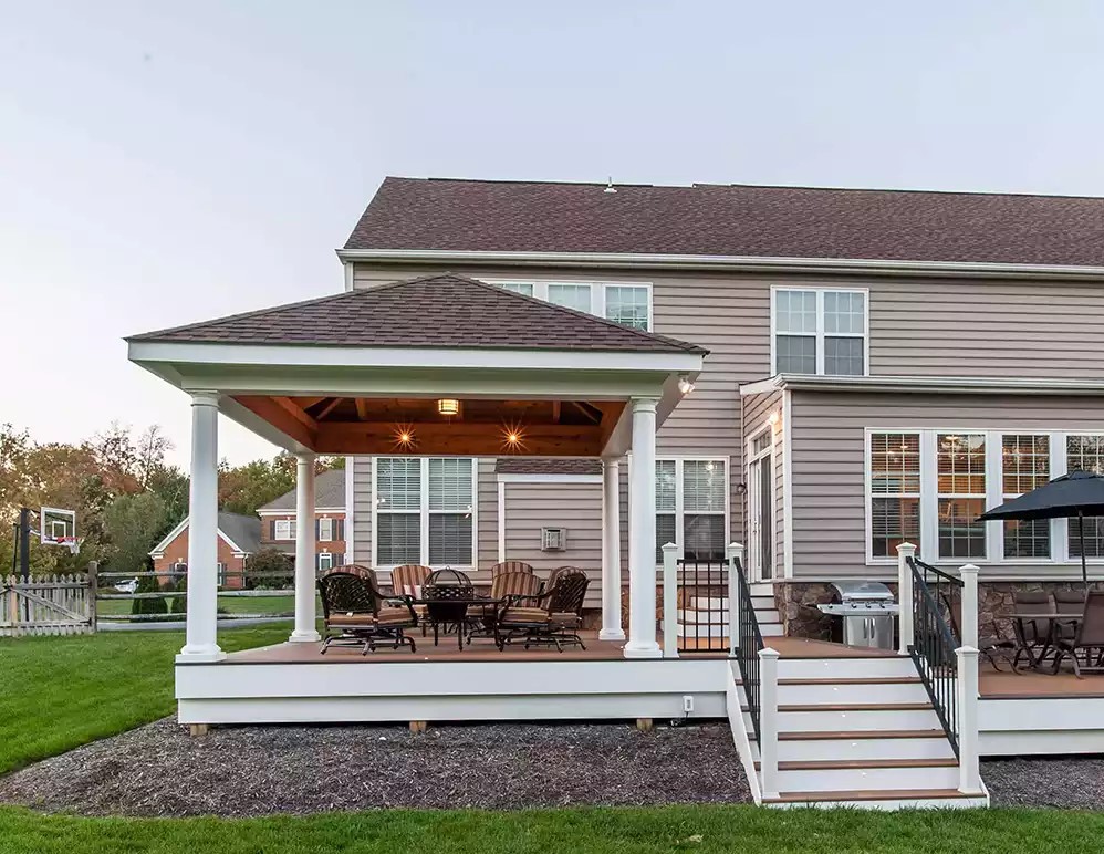 deck with a pergola